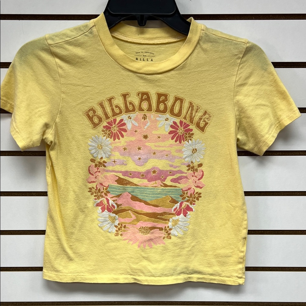 Billabong Yellow Floral Graphic Tee